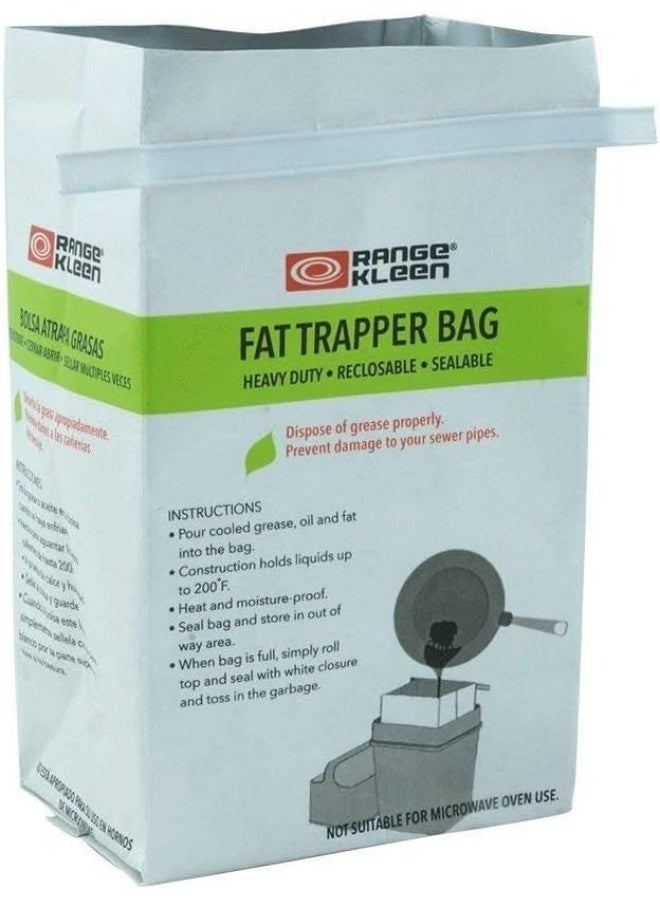 Range Kleen Fat Trapper System/Grease Storage Container with TWELVE Disposable Grease Bags - Image 2